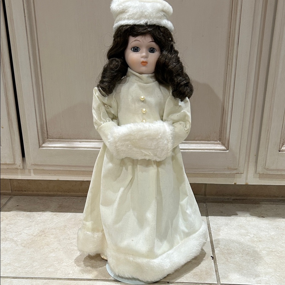 Elegant White Winter Doll
